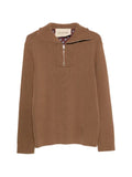 Valentino Garavani half-zip ribbed-knit sweater
