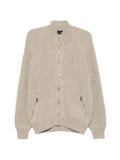 Brioni ribbed-knit high-neck cardigan