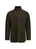 Barbour Lutz buckled-collar waxed-cotton jacket