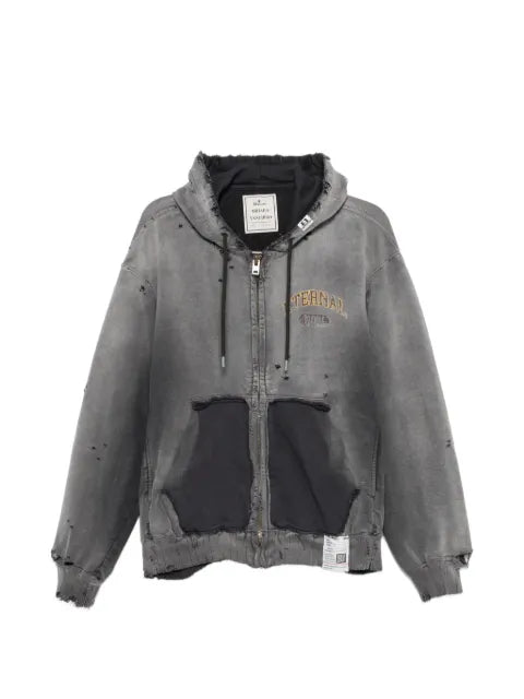 Maison MIHARA YASUHIRO distressed logo-print jacket