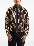 Moncler geometric-pattern fleece jacket