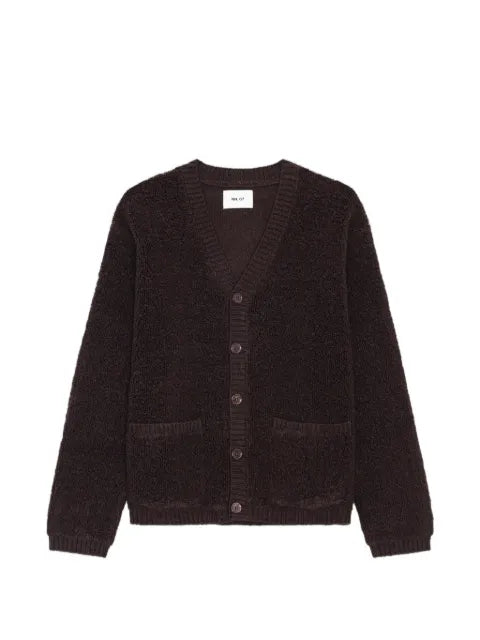 NN07 terry-fleece V-neck cardigan
