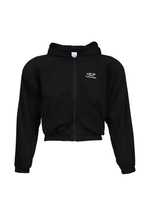 PROTOCOL INDEX logo-embroidered zip-up hoodie