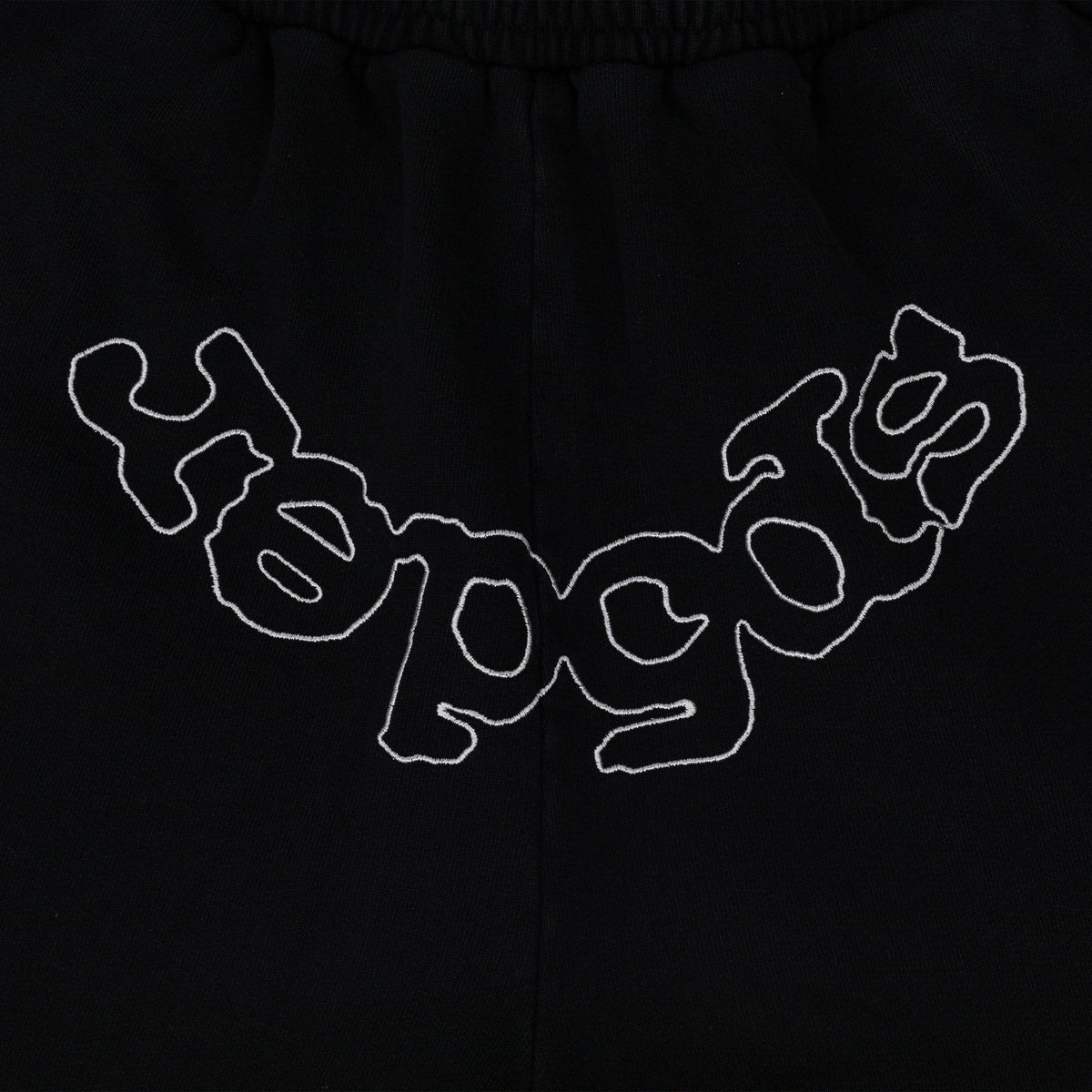 Black OG Logo Embroidered Sweatshorts