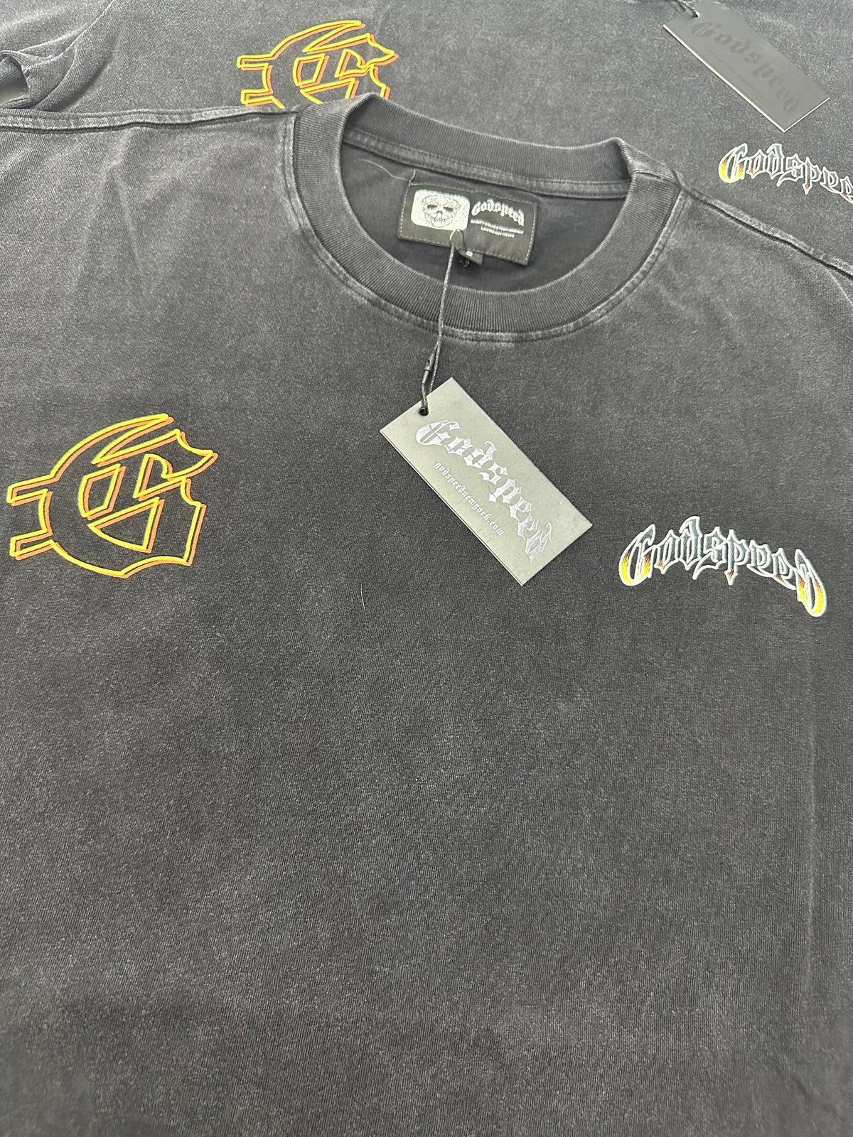 Godspeed Volcano Skull Tropical Washed Graphic Tee
