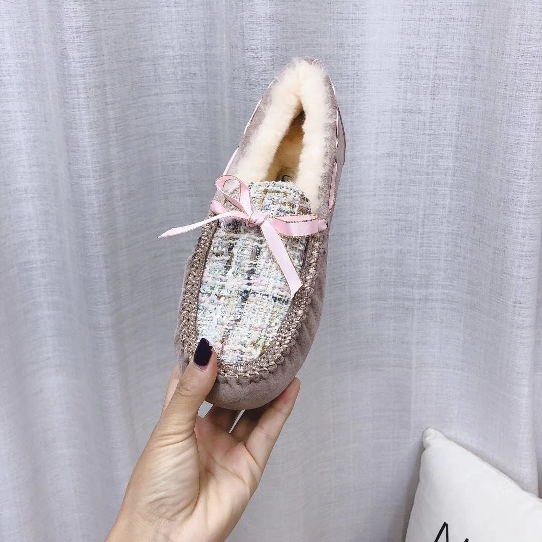 Dusty Pink Chanel-Style Driving Loafers — Sophisticated & Chic | New Arrival | In Stock