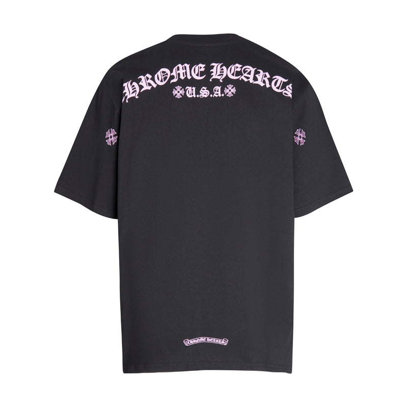 Chrome Hearts USA Script Logo Short Sleeve T-Shirt Tee 6050