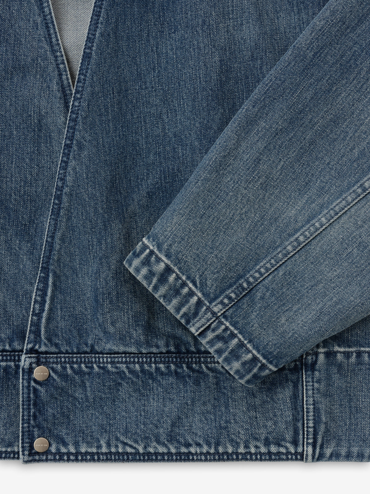 Denim Lapelless Jacket