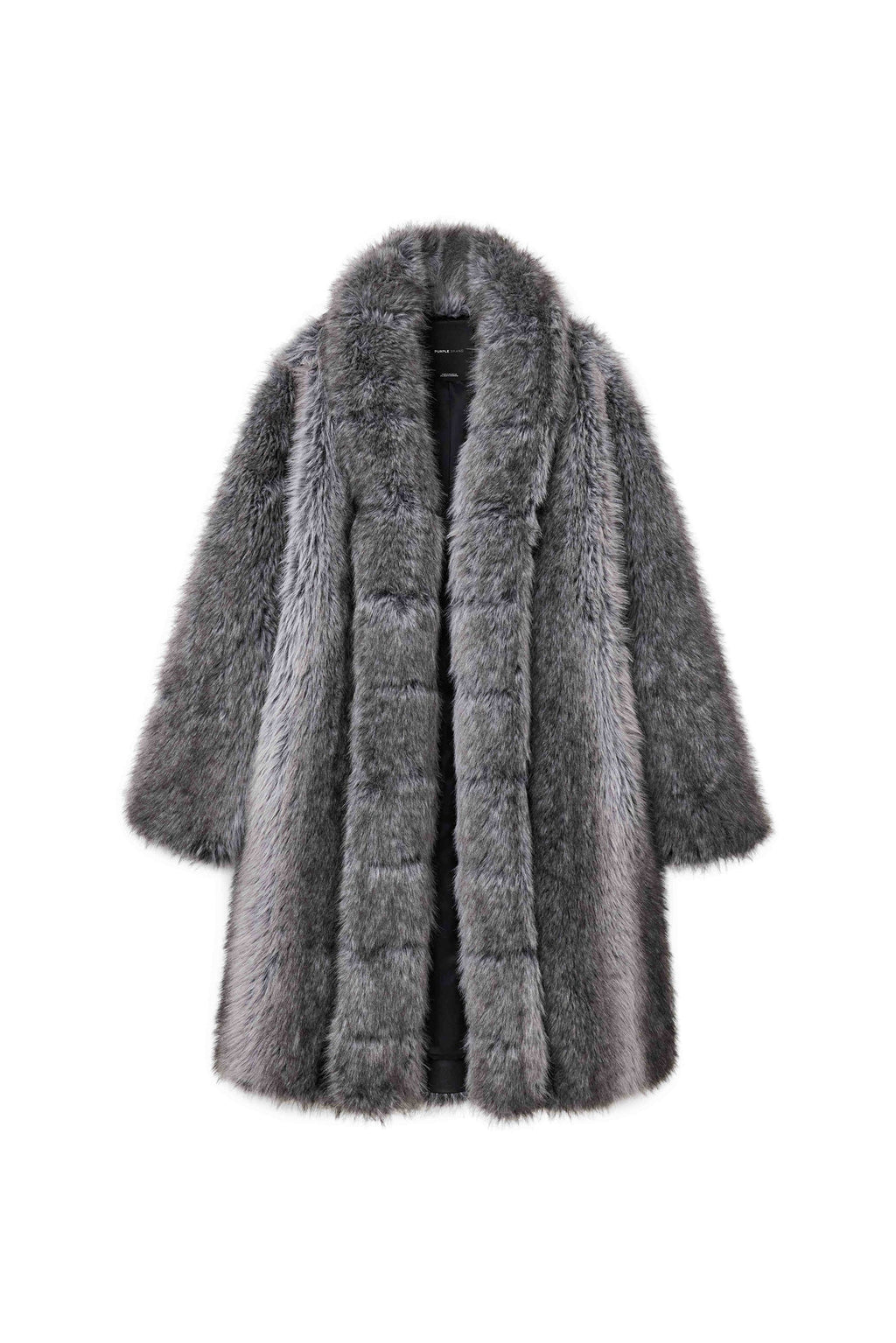Faux Fur Shawl Collar Coat