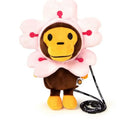 A Bathing Ape Baby Milo Pink Flower Costume Plush Crossbody Bag