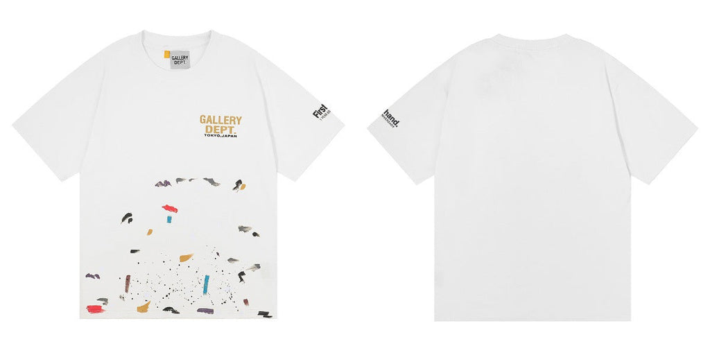 Gallery Dept Tie Dye Washed Graffiti Print Crew Neck T‑Shirt Unisex
