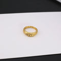 Chrome Hearts 24k gold-plated diamond holy sword ring
