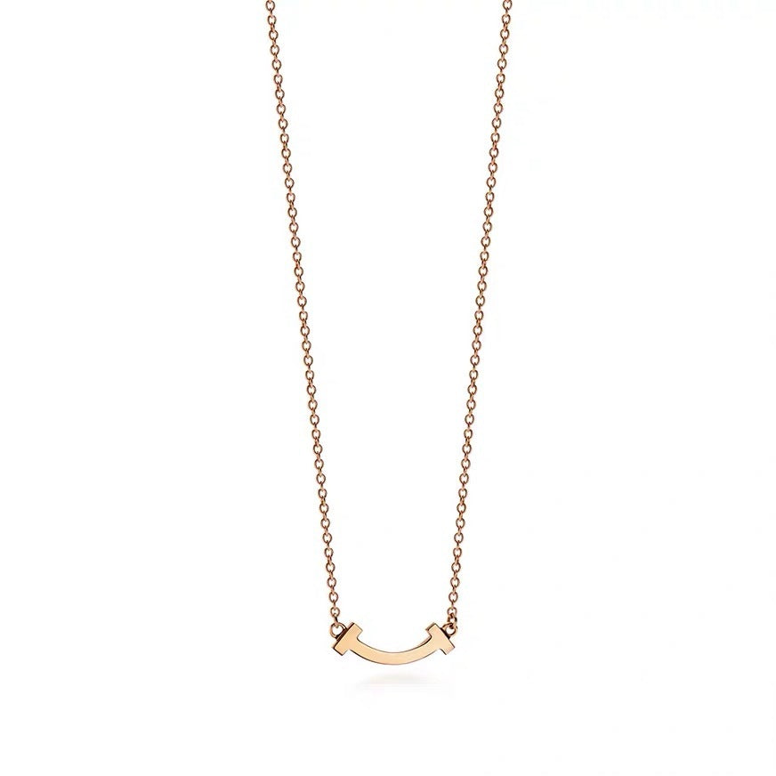 Tiffany Style Smile Cubic Zirconia Necklace