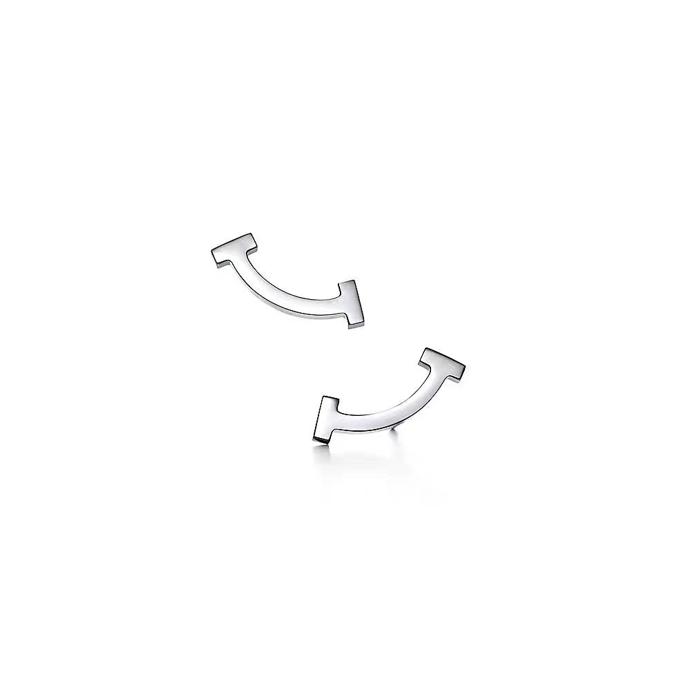 Tiffany Style Smile Cubic Zirconia Earrings