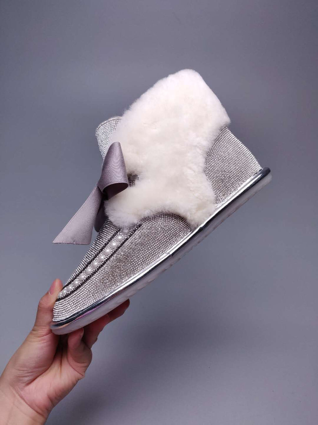 Daisy Crystal Ribbon Snow Boot — Iridescent | New Arrival | In Stock