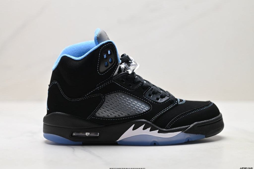 Air Jordan 5 Retro Black University Blue Sneakers