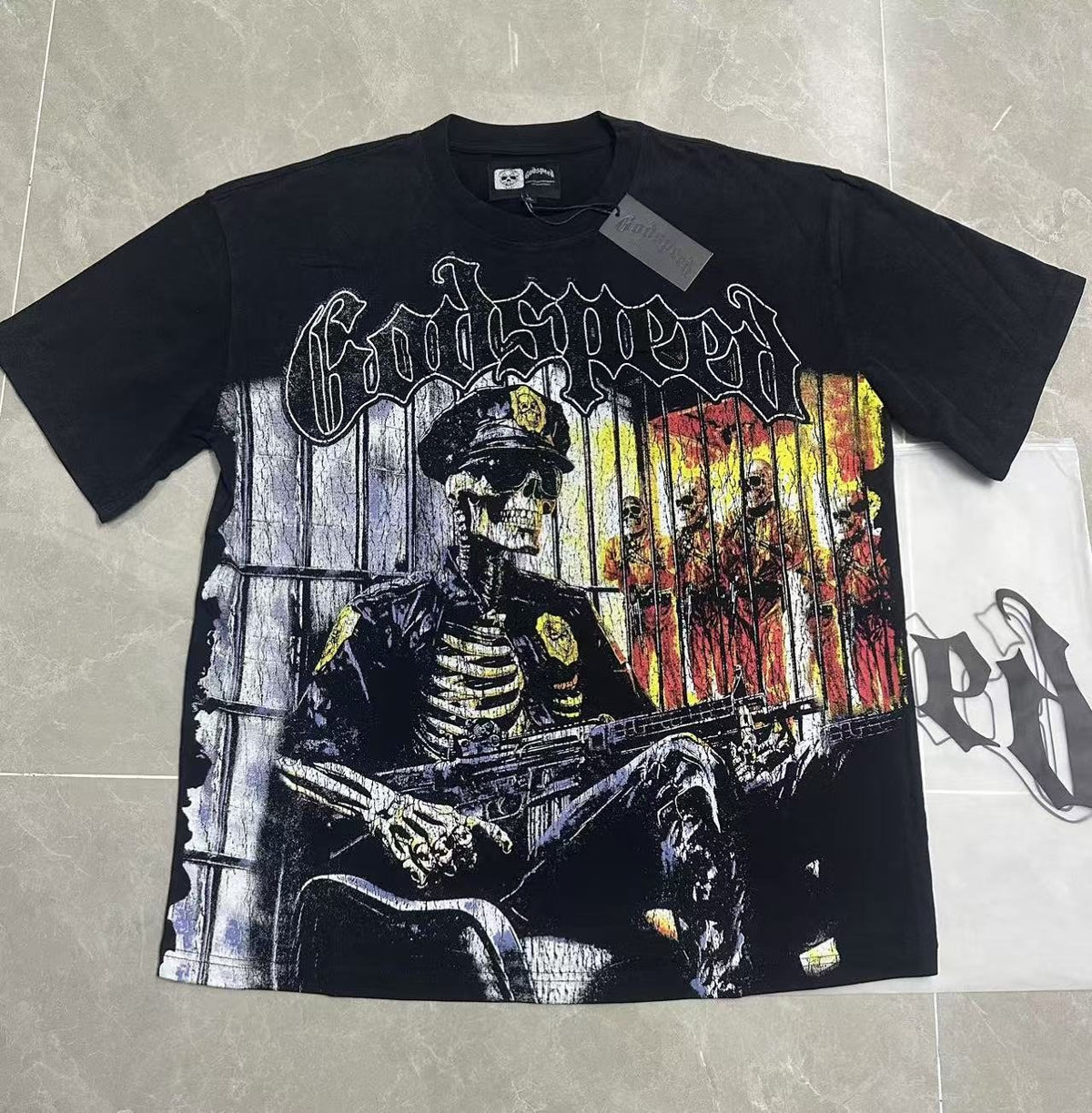 Godspeed Skeleton Prison Graphic T-Shirt