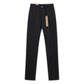 Ksubi Black Slim Tapered Jeans with Red Accents
