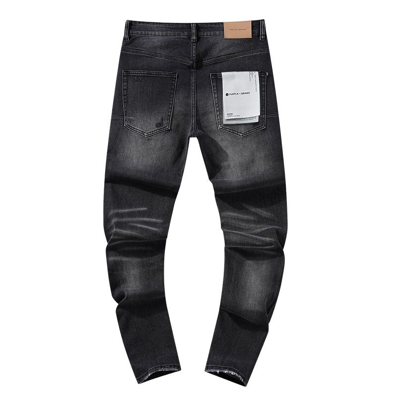 Purple Brand Washed Black Distressed Jeans