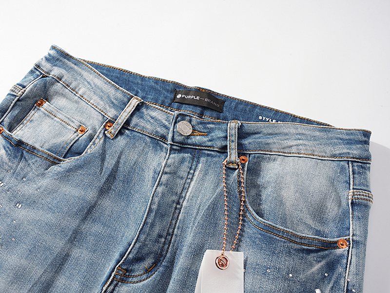 Purple Brand Light Blue Distressed Skinny Jeans