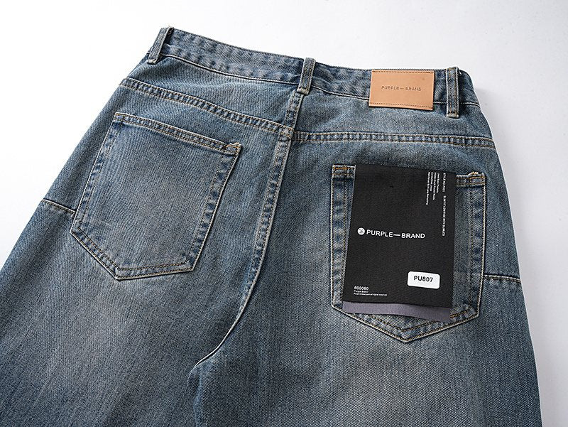 Purple Brand PU807 Washed Blue Distressed Jeans
