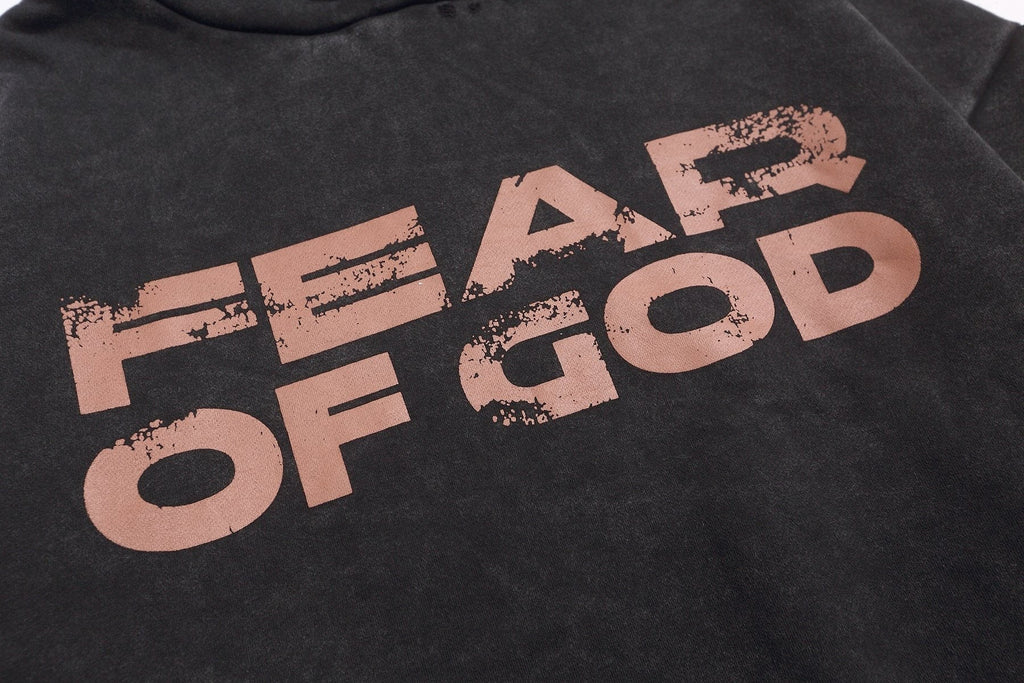 Fear of God Washed Black Pullover Hoodie