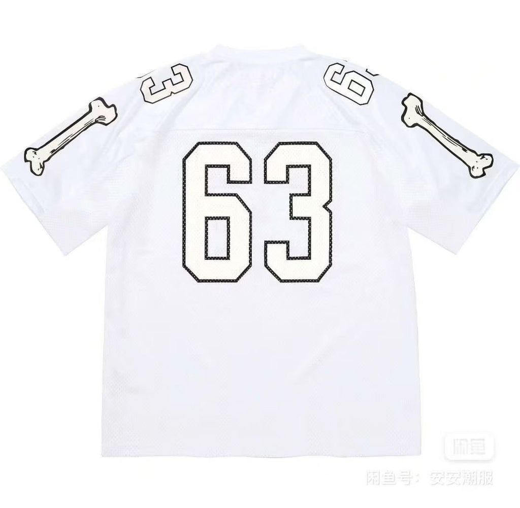 Supreme Bone Sleeve Number Football Jersey T-Shirt