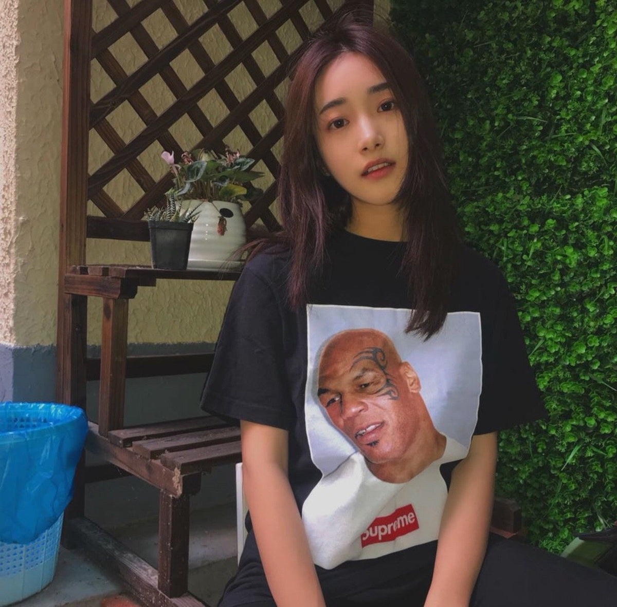 Supreme Mike Tyson Portrait Graphic T-Shirt