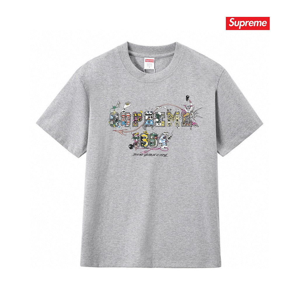 Supreme Cartoon Letter Graphic T-Shirt