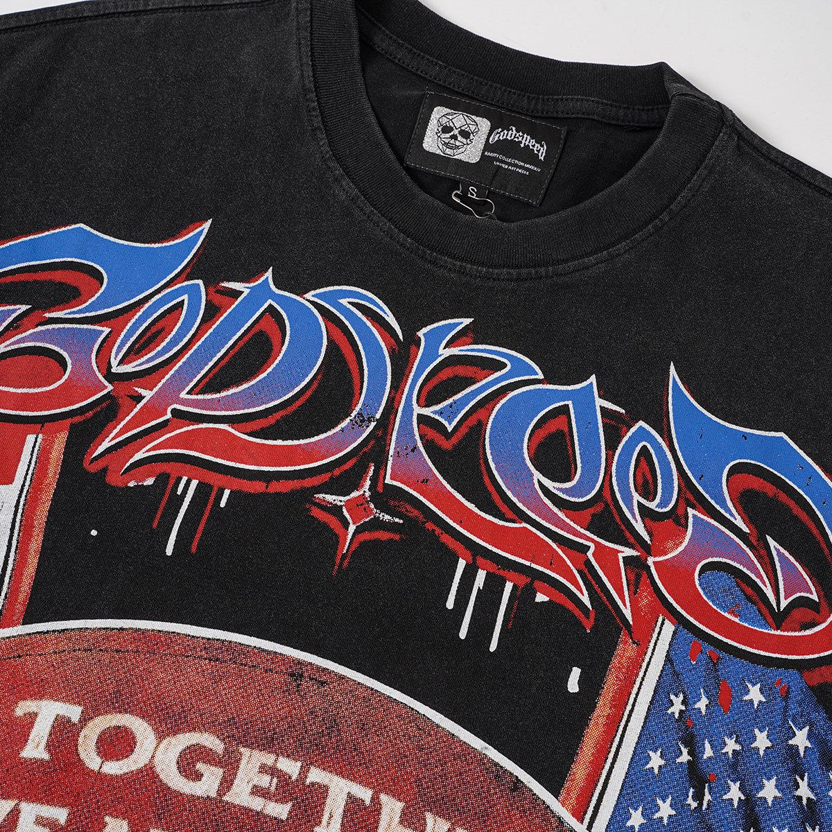 Godspeed Together We Are America Football Graphic T-Shirt