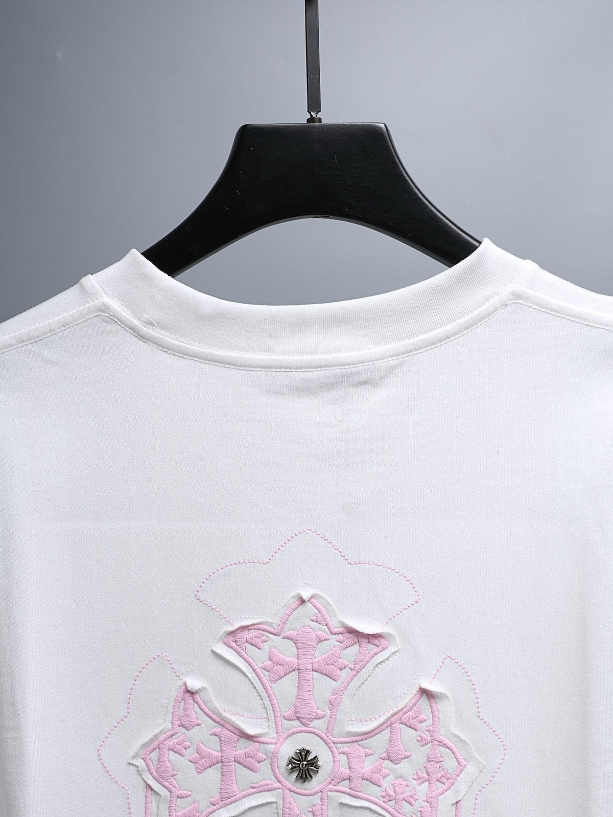 Chrome Hearts Pink Cross Graphic T-Shirt