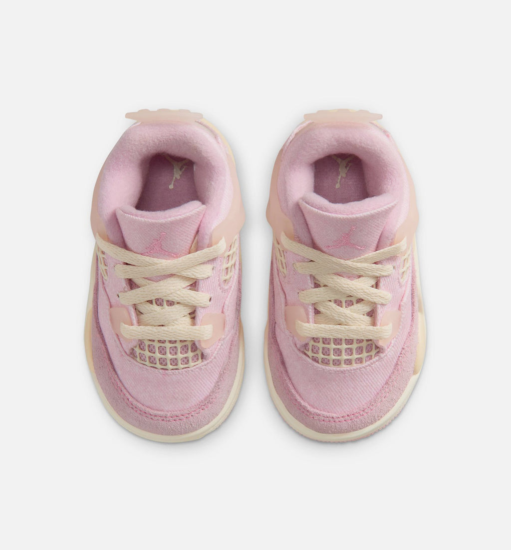 Air Jordan 4 Retro Pink Pearl and Iced Carmine – Infant/Toddler Lifestyle Shoe in Iced Carmine/Coconut Milk/Anthracite/Muslin/Pinksicle