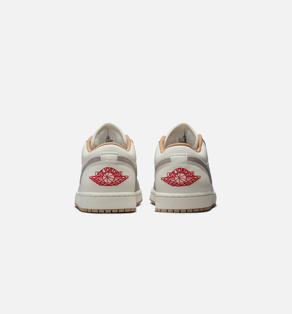 Air Jordan 1 Low Men's Lifestyle Shoes - Sail/Fire Red/College Grey/Hemp
