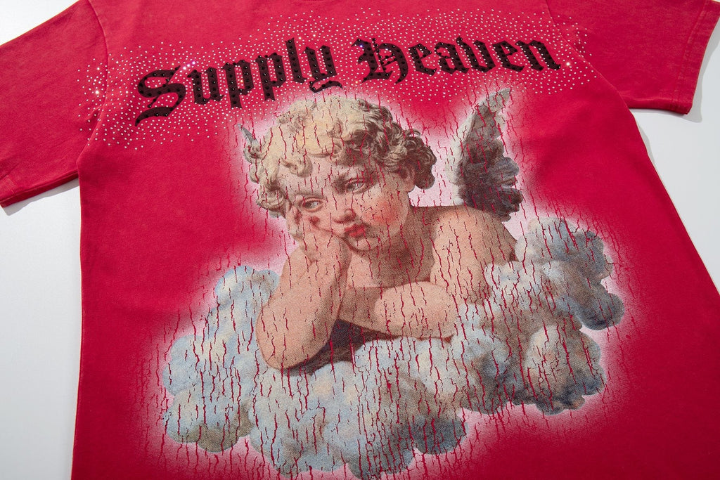 SUPPLY TEE Heaven Angel Flame Graphic T-Shirt