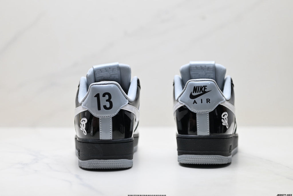 Nike Air Force 1 Low Black White Gray Unisex Sneakers Style 25