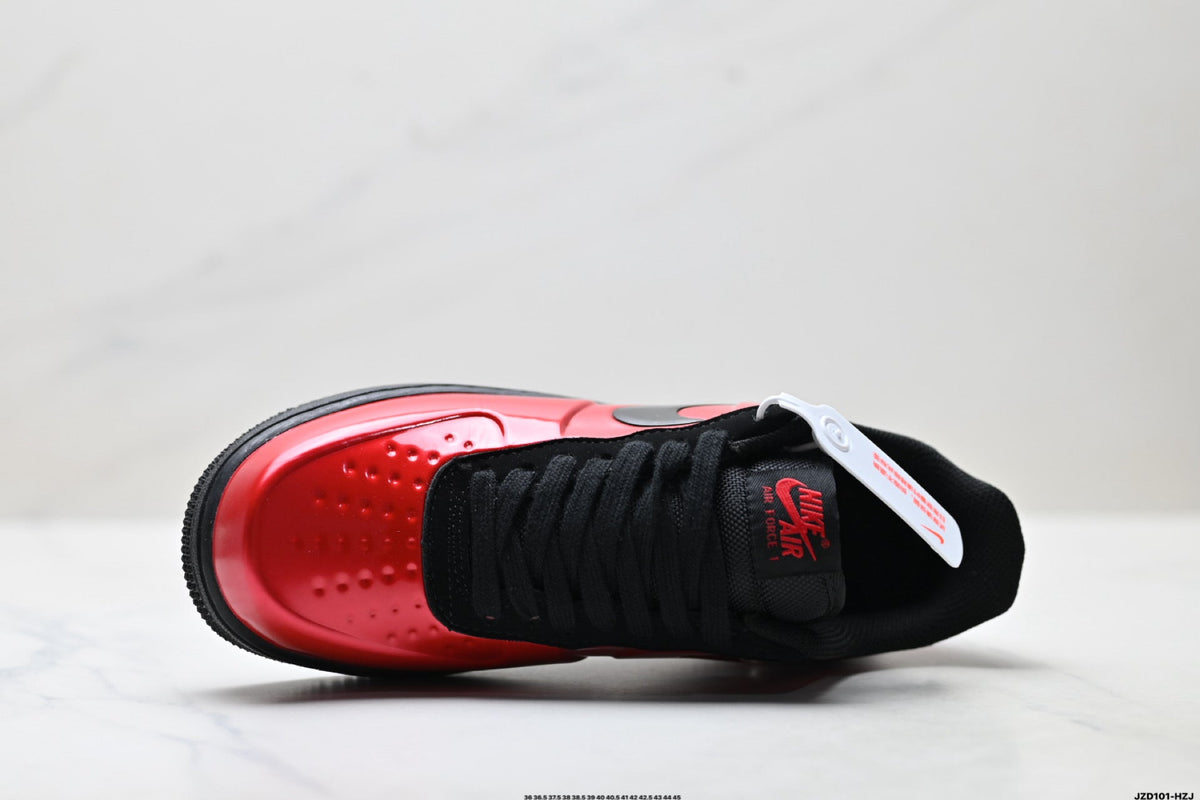 Nike Air Force 1 Low Red Black Unisex Sneakers Style 20
