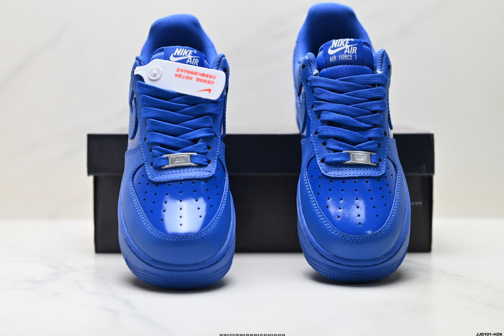 Nike Air Force 1 Low Royal Blue Tonal Unisex Sneakers Style 01
