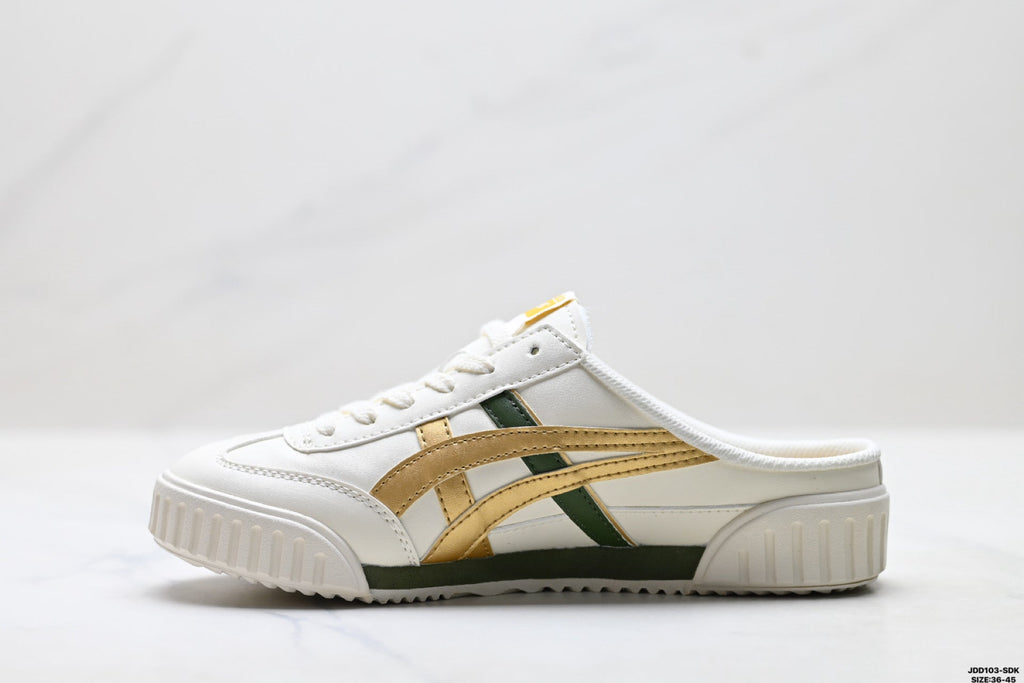 Onitsuka Tiger Retro Sabot Cream Gold Olive Unisex Shoes