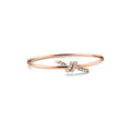 Tiffany Style Knot Cubic Zirconia 18K Gold-Plated Bangle