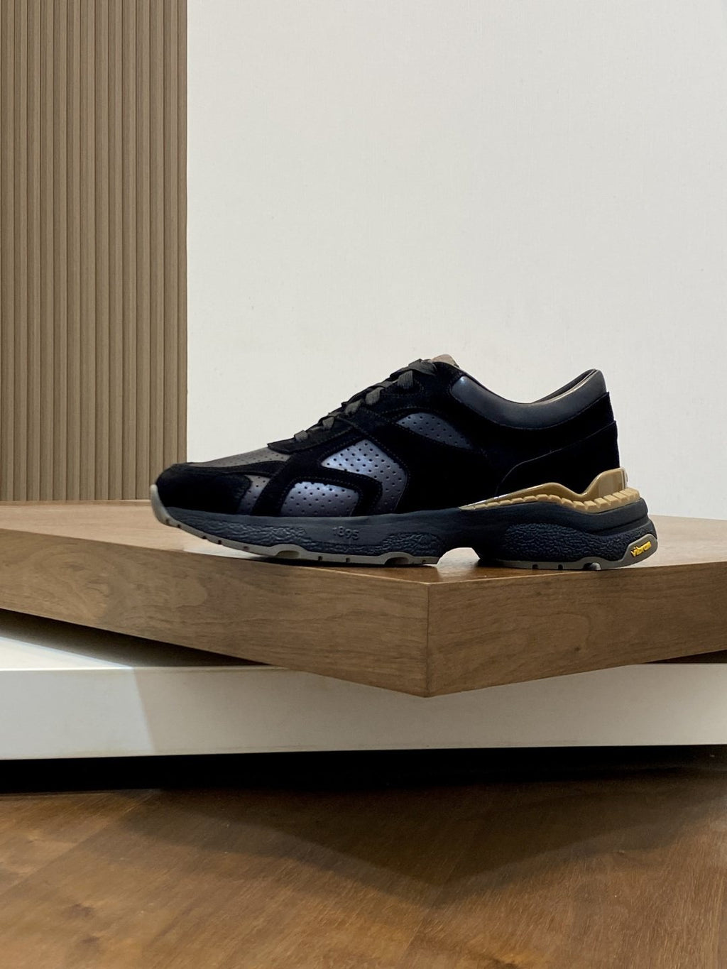 Berluti Black Low-Top Sneakers with Tan Accents