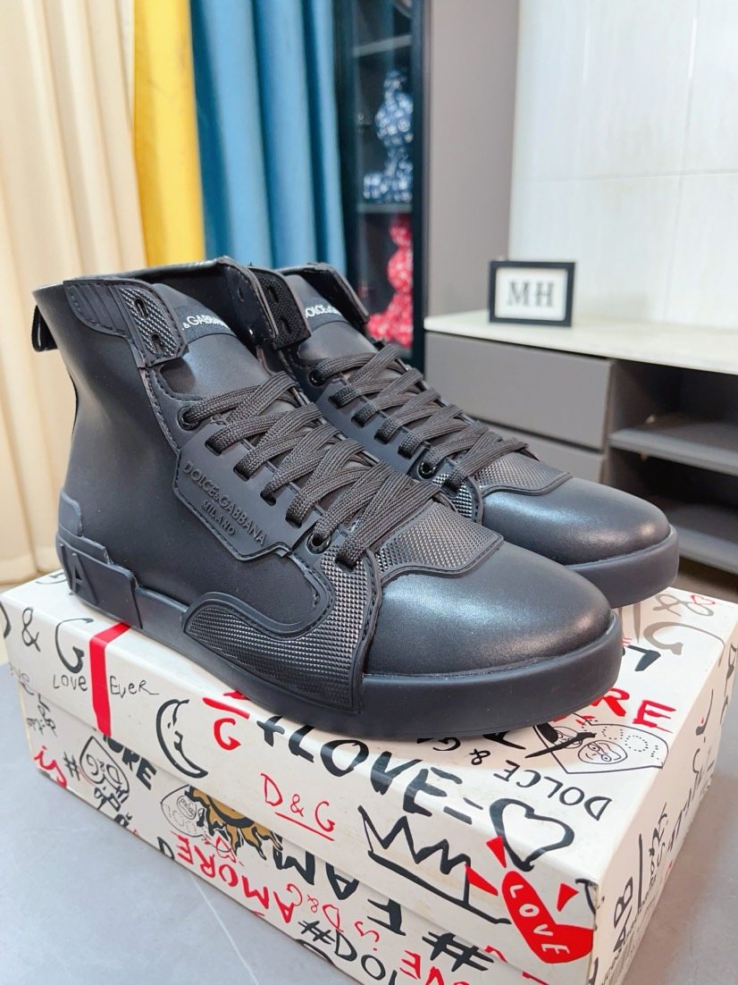 Dolce & Gabbana Dark High-Top Sneakers