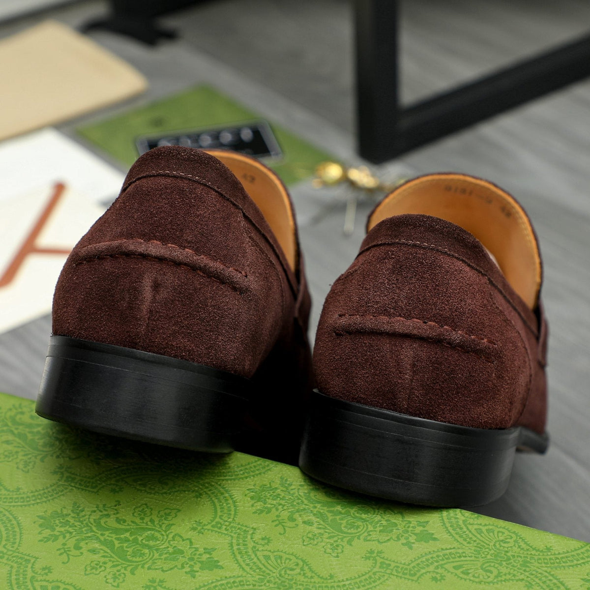 Gucci Dark Brown Horsebit Loafers