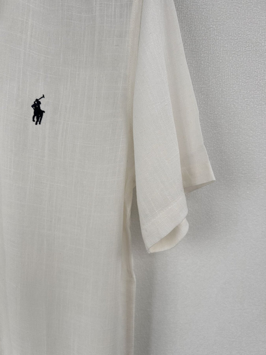 Ralph Lauren Ivory Linen Short-Sleeve Button-Front Shirt