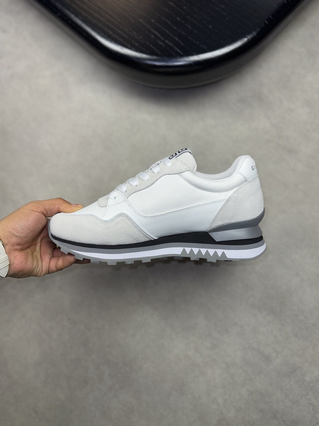 Givenchy White and Light Gray Low-Top Sneakers