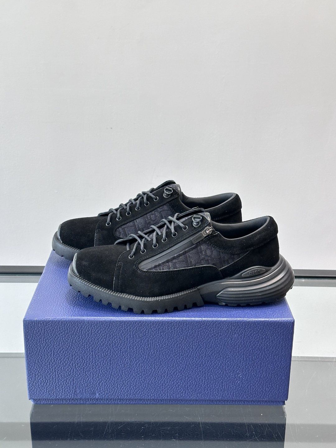 Dior Black Lace-Up Derby Shoes