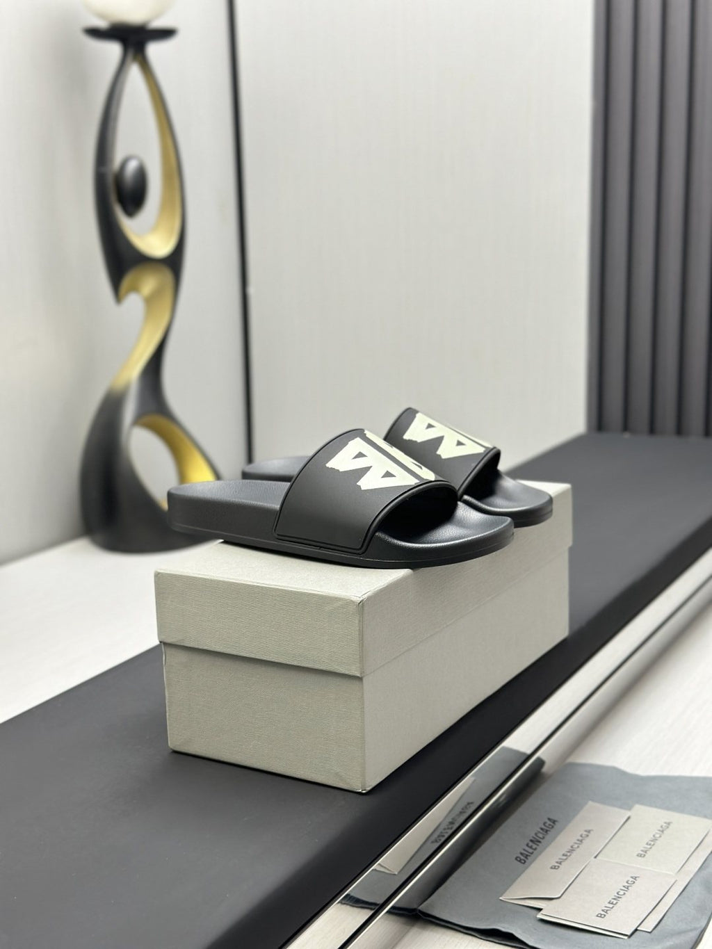 Balenciaga Logo Slide Sandals