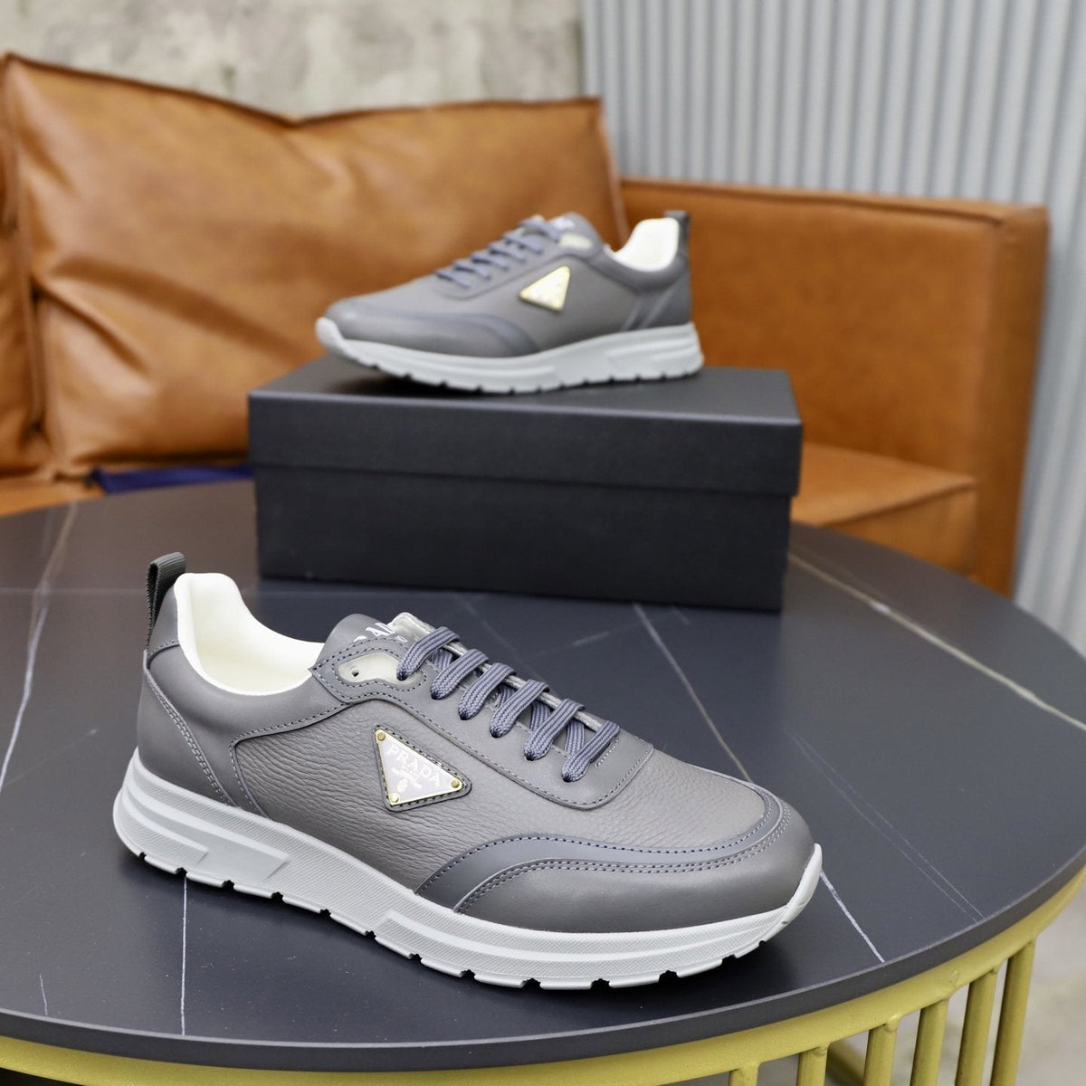 Prada Men's Paneled Lace-Up Sneakers
