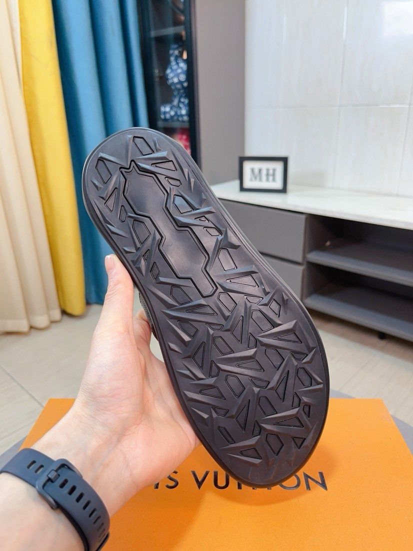 Louis Vuitton Dark Brown Check Thong Sandals