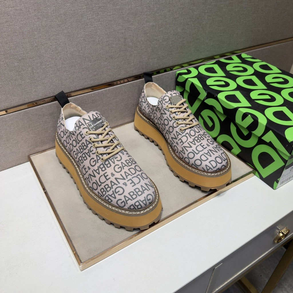 Dolce & Gabbana Letter Print Lug Sole Shoes