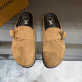 Louis Vuitton Easy Suede Slip-On Sandals